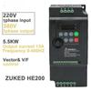 VFD 1,5 kW bis 5,5 kW 1 Frequenzumrichter Frequenzumrichter Phase 220V Eingang Dreiphasig 380V Ausgang Frequenzumrichter