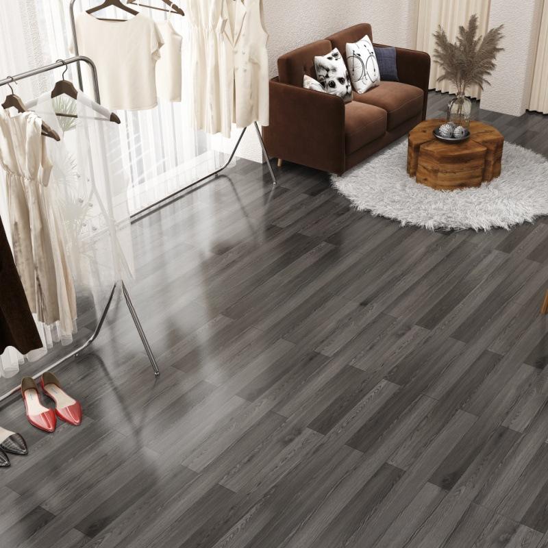 Vinyl-Bodenbelag Rolle Holzmaserung Selbstklebend Bodenfliesen Aufkleber Wasserdicht Schlafzimmer Wohnzimmer Büro Balkon Bodenaufkleber