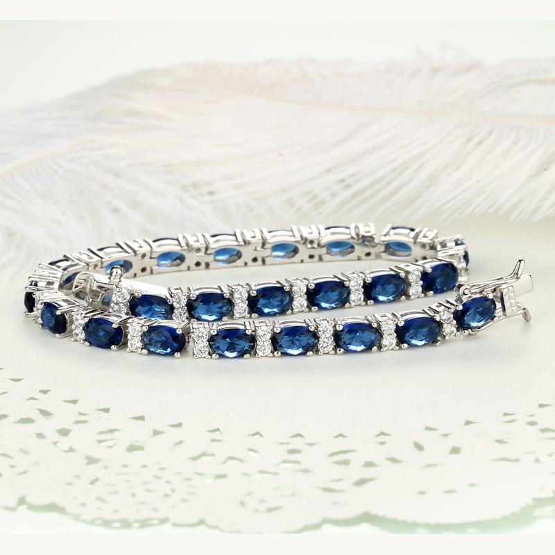 Umcho Blaue Spinell-Armbänder für Damen