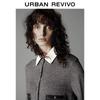 UR Women's Faux Two-Piece Spliced Lapel Knit Cardigan