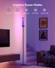 RGBICW Floor Lamp with Glass Shade, Color Changing LED, Music Sync, Smart App & Remote Control, 16M Colors for Bedroom, Living R