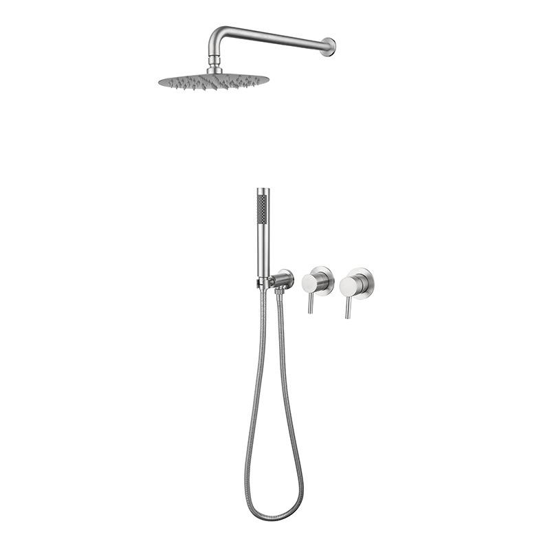 304 Edelstahl Badezimmer Verdecktes Duschset Regenduschkopf Bad Duschmischer mit Handbrause Armatur Wasserfallhahn