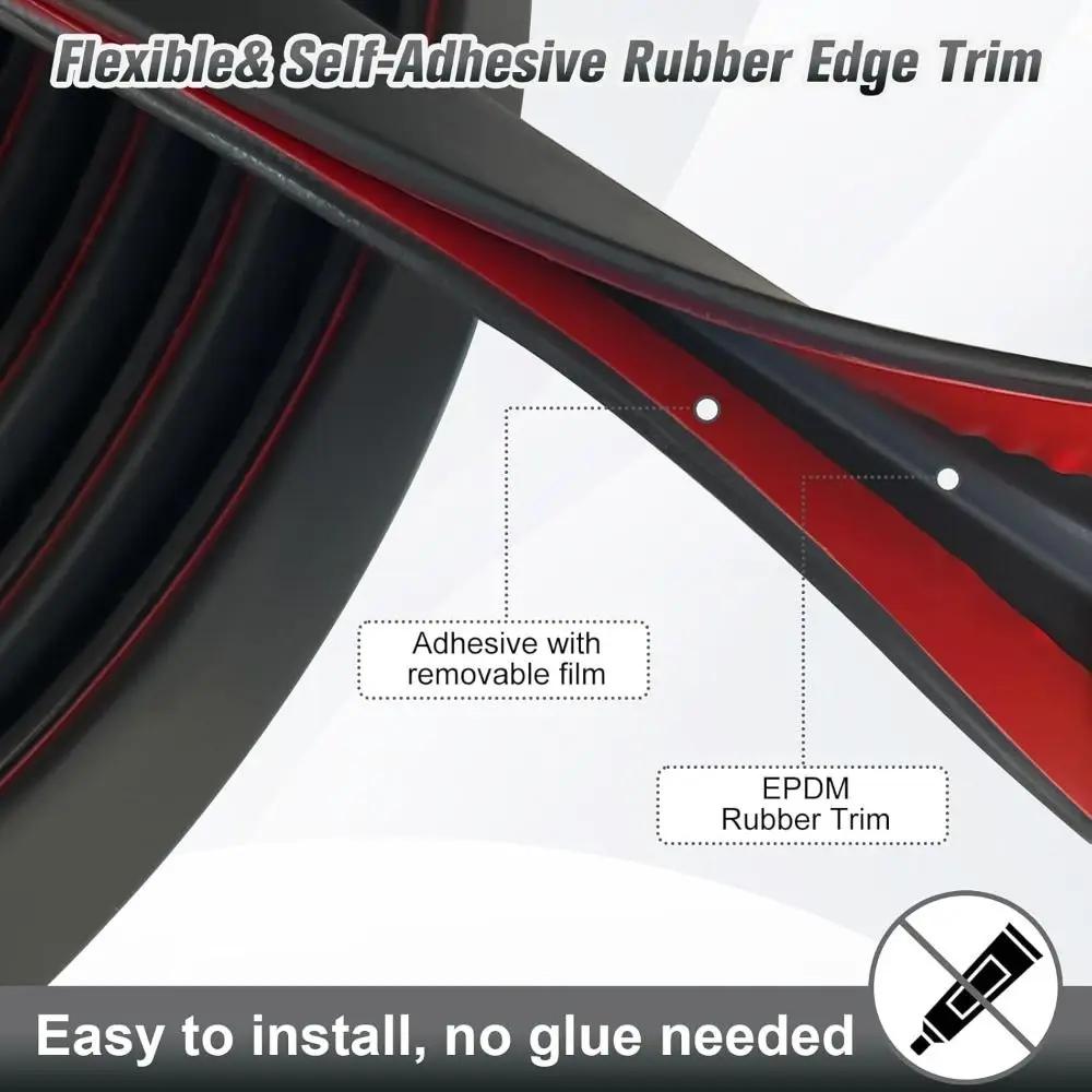 1 Roll 5/3/1m U-Shape Edge Protector Strip Door Edge Protection Strip Glass Scratch resistant,Waterproof Seal Edge Shield