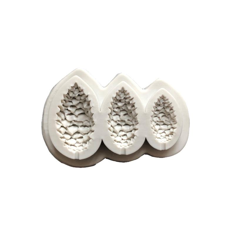 

3D рождественские сосновые шишки в форме силиконовых форм для помадки, конфет, шоколада, печенья, украшения для тортов, инструменты для выпечки