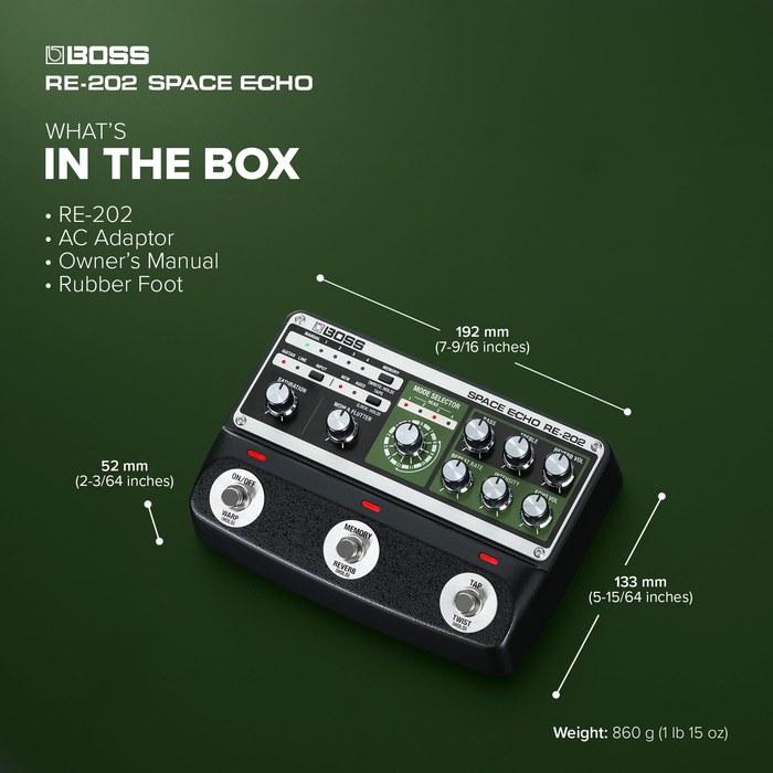 BOSS RE-202 Space Echo Pedal Black/White