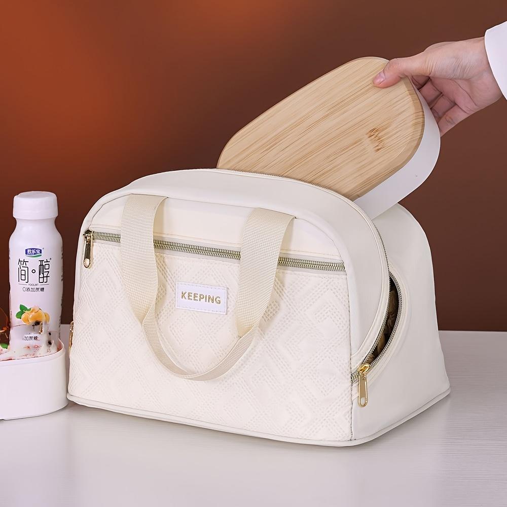 Non Food Contact 1pc New Style High Appearance Level Hand Held Lunch Box Bag for Carrying Food To Work, Insulated Lunch Bag, Picnic Insulated Bag