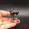 Solid Three Cranes Ornament Lid Micro Carving Little Crane Copper Bird Art Ceremony Tea Pet