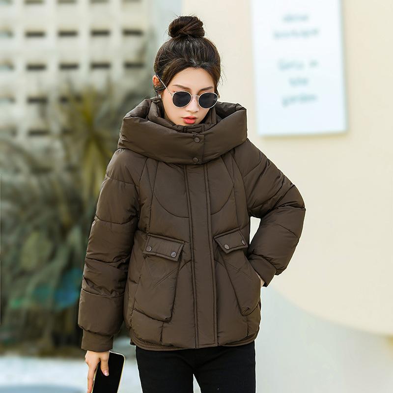 

Cotton Clothes Women s 2025 Winter New Down Cotton Jacket Short Korean Loose Hooded Thickened Warm Padded Jacket Jacket XXL