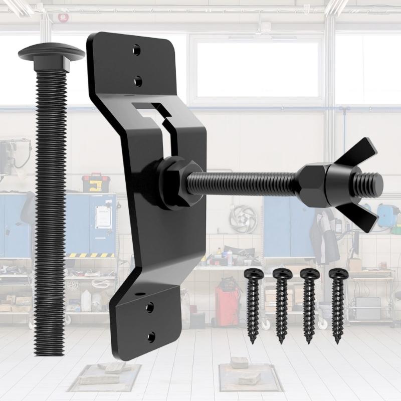 Space Saving Spare Wheel Bracket Rack High Weight Capacity  Black Finish Garage Accessory for Cargo Trailers