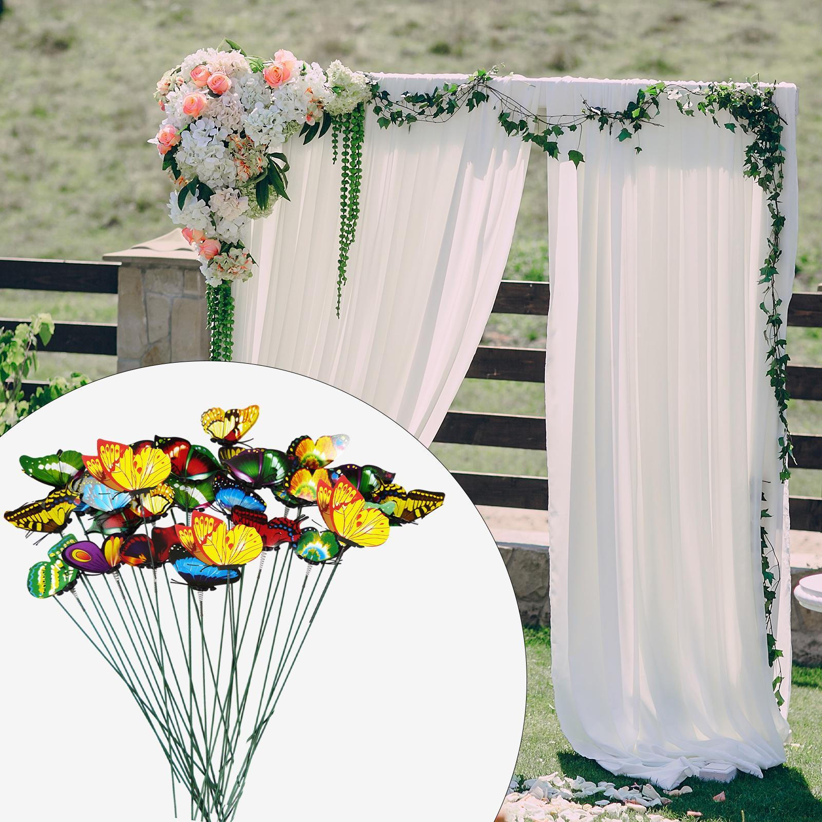 

50x Butterfly Garden Stakes Yard Decor Photography Prop Pathway for Patio Outdoor Porch
