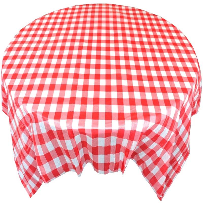 ZISIZ Disposable Red Plaid Tablecloth
