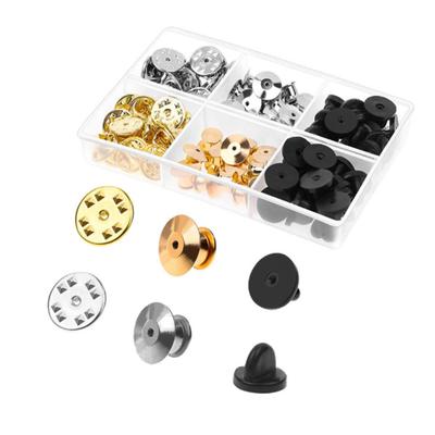 84pcs Metal Pin Backs Replacement Flat Round Pin Keepers Safety Clasp For Brooch Tie Tack Hat Badges Lapel Pins Jewelry Making