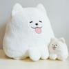 Cute Puppy Stuffed Dog Keychain Soft Pillow Dog Plush Toy Samoyed Plush Doll  Car Key Accessories