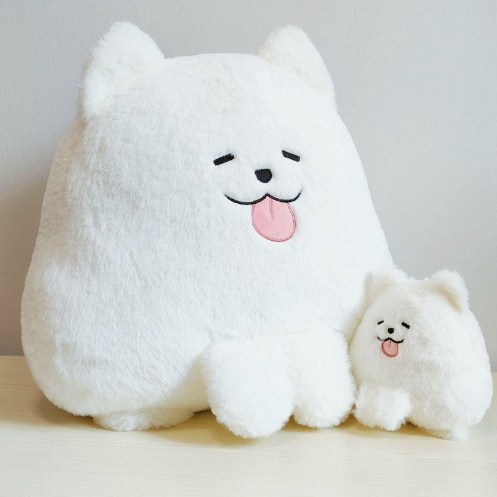 Stuffed Animal Stuffed Dog Keychain Soft Pillow Dog Plush Toy Samoyed Plush Doll  Bag Pendant