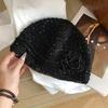 Hollow Crochet Flower Hat Glitter Weave Cap Casual Sequin Knitted Hat  Apparel Accessories