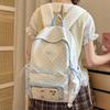 School bag for girls, Korean polka dot backpack for middle and high school students, 1011 new large-capacity single shoulder bag, elementary school  