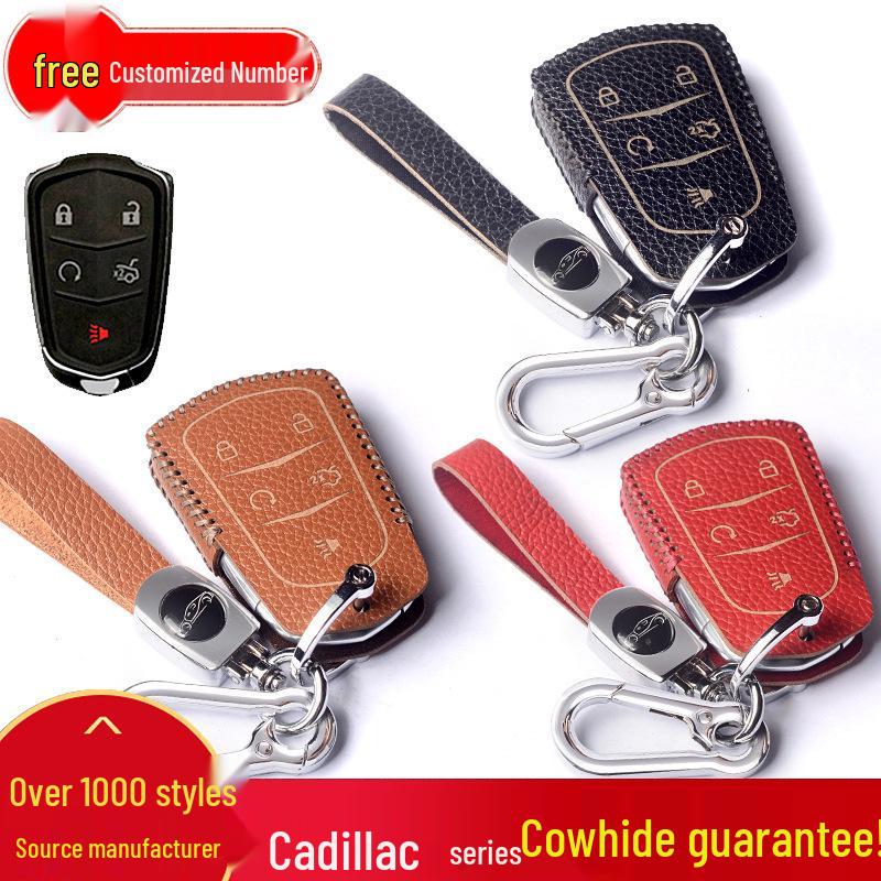 Cadillac Key Case with Snap Button for XT4, XT5, CT5, XT6, XTS, ATSL, CT6, CT4 Models