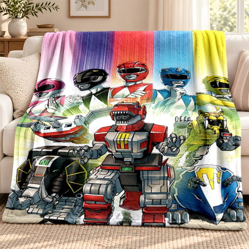 Power Rangers blanket Flannel Blanket Soft Cozy Plush Throw for Sofa Bed Lightweight Home Decoration Outdoor camping