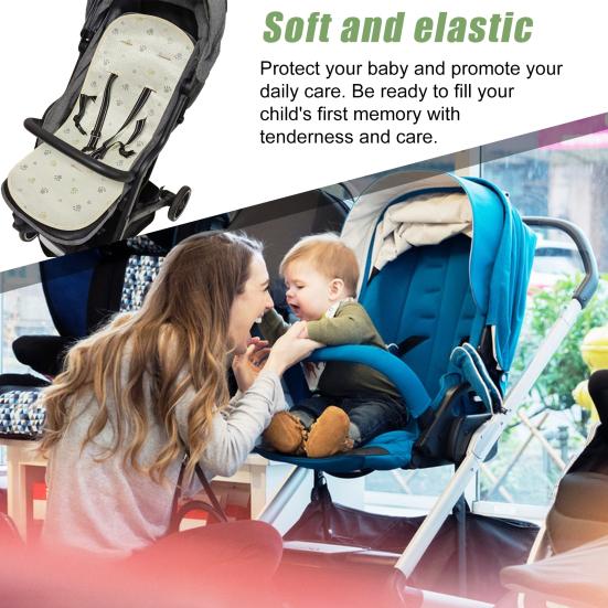 Universal-Kinderwagenmatte, atmungsaktive Kinderwagenabdeckung, Gurtschutz, Cartoon-Muster, Kühlmatte für Kinderwagen im Sommer