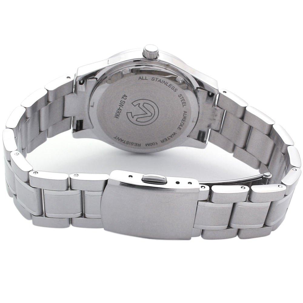 [Aureole] SW-490M-3 Men's Watch, Silver