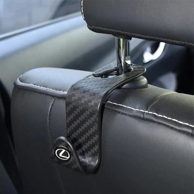 Carbon Fiber Texture Multifunctional Car Seat Back Hook Storage ABS Interior Clip Creative Small Hooks Practical Inner Accessory