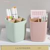 2pcs Bamboo-Like Plastic Desk Organizer with Pen Holder & Jewelry Storage - 3/4 Compartment Standalone Multi-Purpose Box