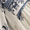 2026 Spring European & American Style Women's Bohemian Tassel Print Loose Dress