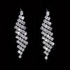 1 Set Bride Necklace Elegant Temperament Luxury Noble Dainty Hypoallergenic Sparkling Rhinestone Dangle Earrings