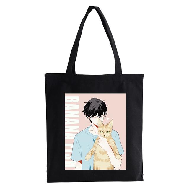 Anime Banana Fish Graphic Dámské Nákupní tašky Kabelky Látkové Plátěné Tašky Dámské y2k Opakovaně použitelné tašky přes rameno