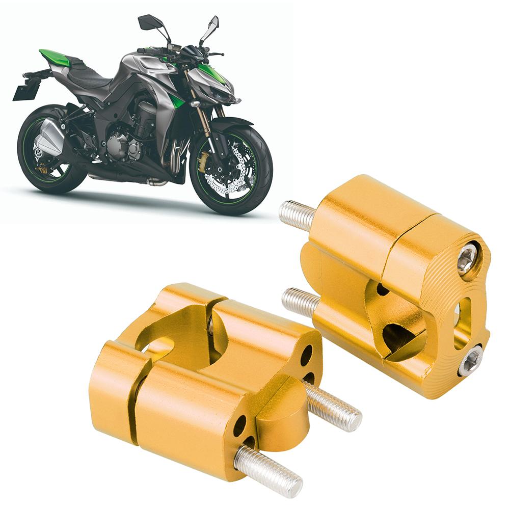Pair 22mm 28mm 1 8in 7 8in Motorcycle Handlebar Mount Clamps Riser Adapter CNC Aluminum Alloy