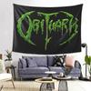 Erwachsenen Nachruf Band Logo Death Metal Trucker Wandteppich Ästhetische Heimdekoration Wandteppiche für Wohnzimmer Schlafzimmer