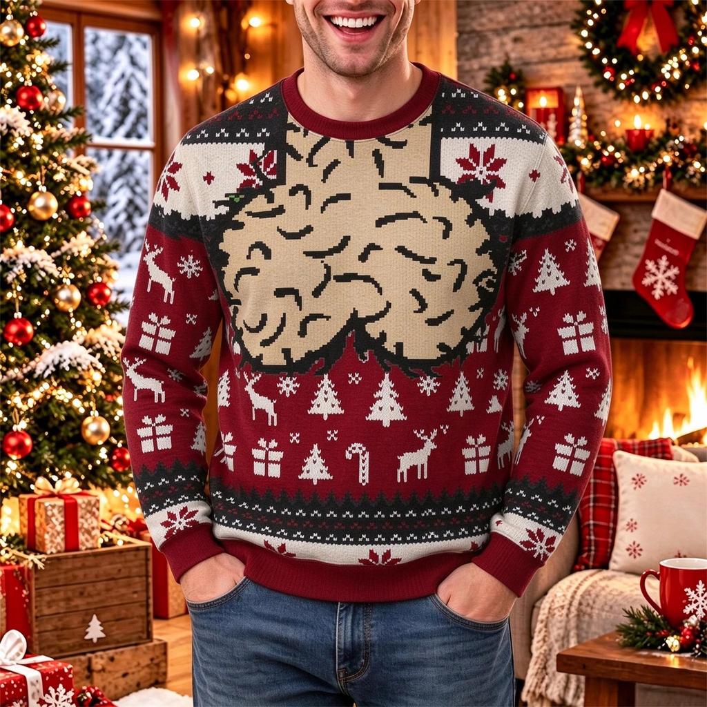 Felpa Unisex a Manica Lunga Natalizia Originale per Feste