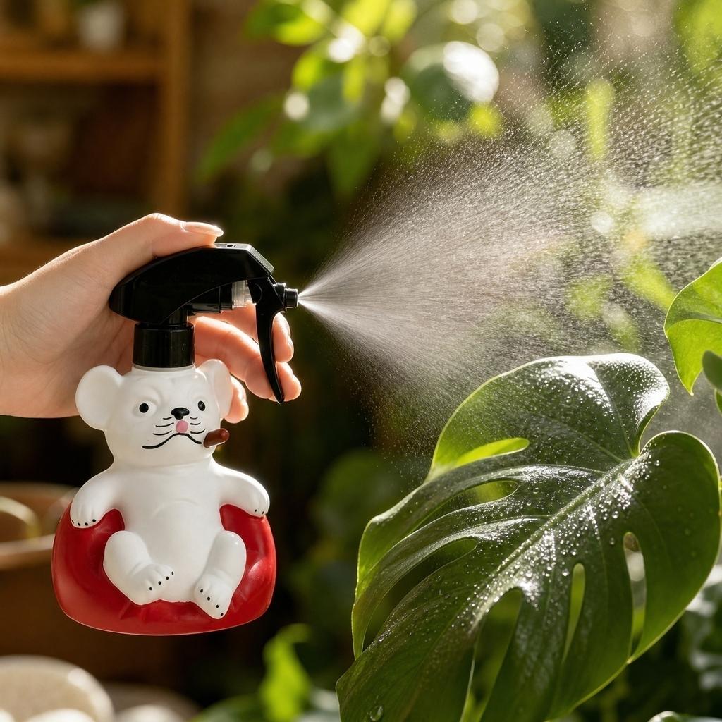 Cute Dog-Shaped Watering Can for Plants, Fine Mist Spray Bottle for Indoor Garden, Press-Type Plant for Succulents, Flowers, and Houseplants