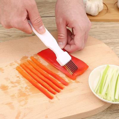 Edelstahl Zwiebel Hobel Cutter Scallion Cutter Messer Multifunktionale Gemüse Obst Chopper Shredder Küche Gadget