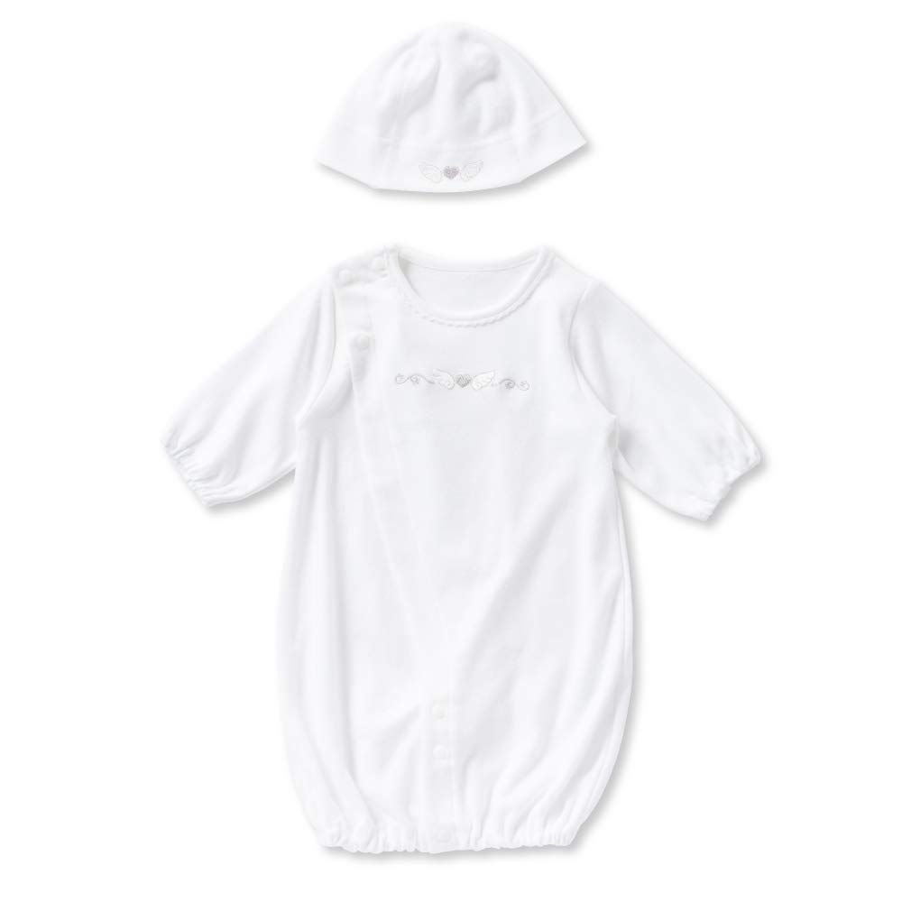 

Cream de Coco Angel Wings and Angel Heart Set for Premature Mini Size Baby for Immediate Postpartum Made in 2-Piece Babies, [Two-Way All/Hat], [Ready