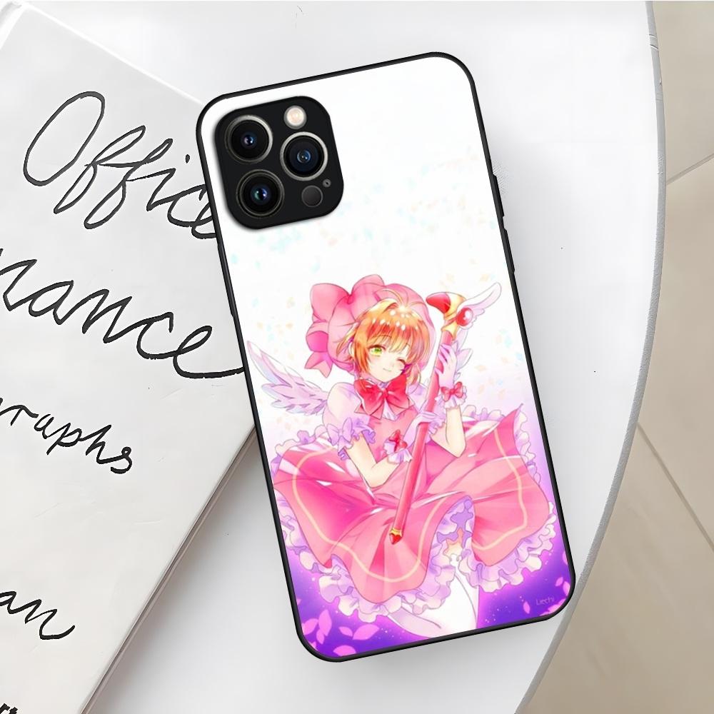 

Anime Card Captor Sakuras Phone Case for Iphone 16 15 14 12 11 13 Pro Max Mini X Xr Xs Se 8 Puls glass Cover iPhone15