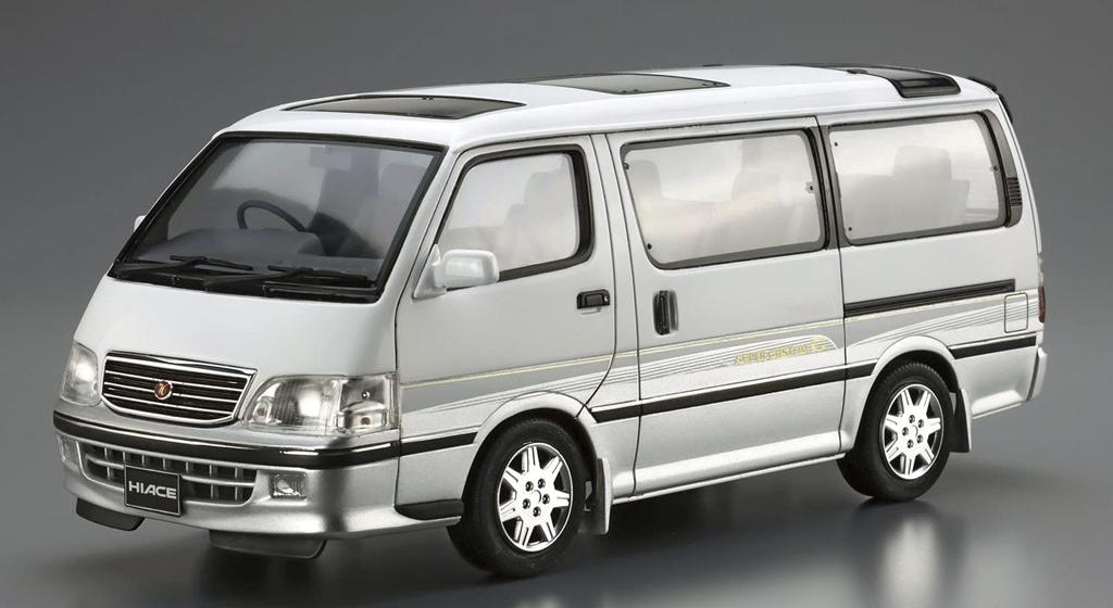 Aoshima Bunka Kyozai Die Modellauto-Serie 133 Toyota KZH100G Hiace Super Custom G 1999 Plastikmodellbausatz Co., Ltd. (AOSHIMA) 1/24 Nr.