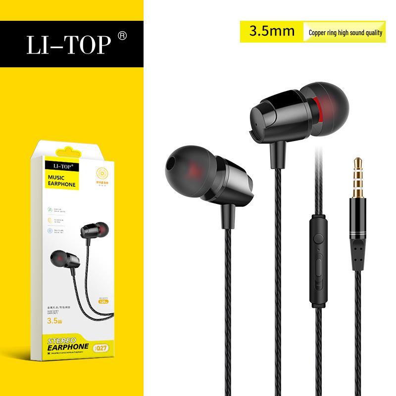 Type-C Red & Blue Circle In-Ear Metal Earphones with Mic & Volume Control, 3.5mm Universal Fit