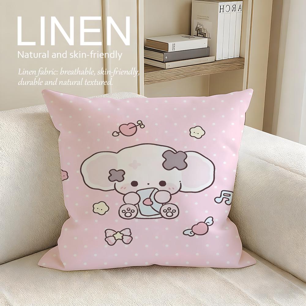 Cute nonomochi Cushion Cover Pillowcase Set Pcs x x Breathable Washable Sofa Cushion Cover