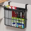 Basket Hanging Behind The Door Kitchen Cabinet Door Organizer Wall Mounted Self Adhesive Storage Basket
