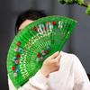 Hand Crafted Hand-painted Fan Colorful Spanish Wood Fan Hand Fan Folding Fan  Photography Prop
