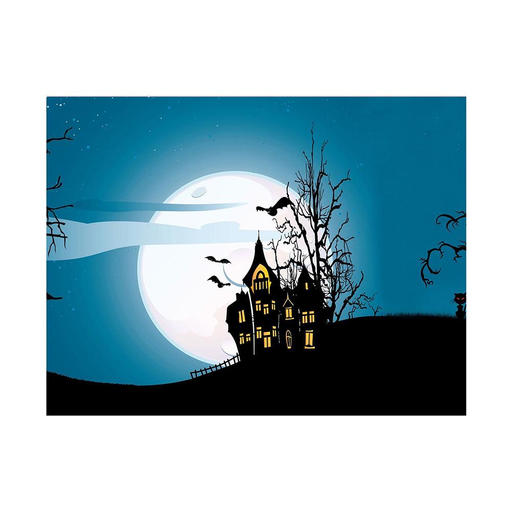 Halloween Cemetery Backdrop for Birthday,Youngsters Shower,Graduation Party Decor,Photography Background,Halloween Decor