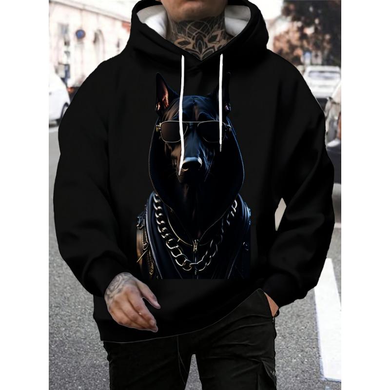 Men'S Casual Sports Fashion Hoodie for Fitness And Outdoor Activities, Featuring a 3D Bulldog Print