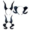 Halloween Cosplay Devil Horns Masquerade Props Soft Comfortable Headband Unisex Headgear for Themed Gatherings