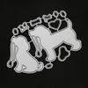 Adorable Dog Metal Cutting Dies DIY Scrapbooking Embossing Paper Cards Stencil