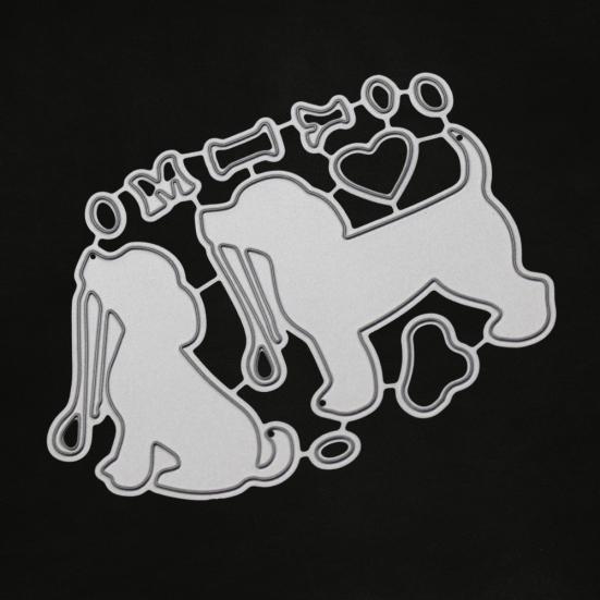 Adorable Dog Metal Cutting Dies DIY Scrapbooking Embossing Paper Cards Stencil