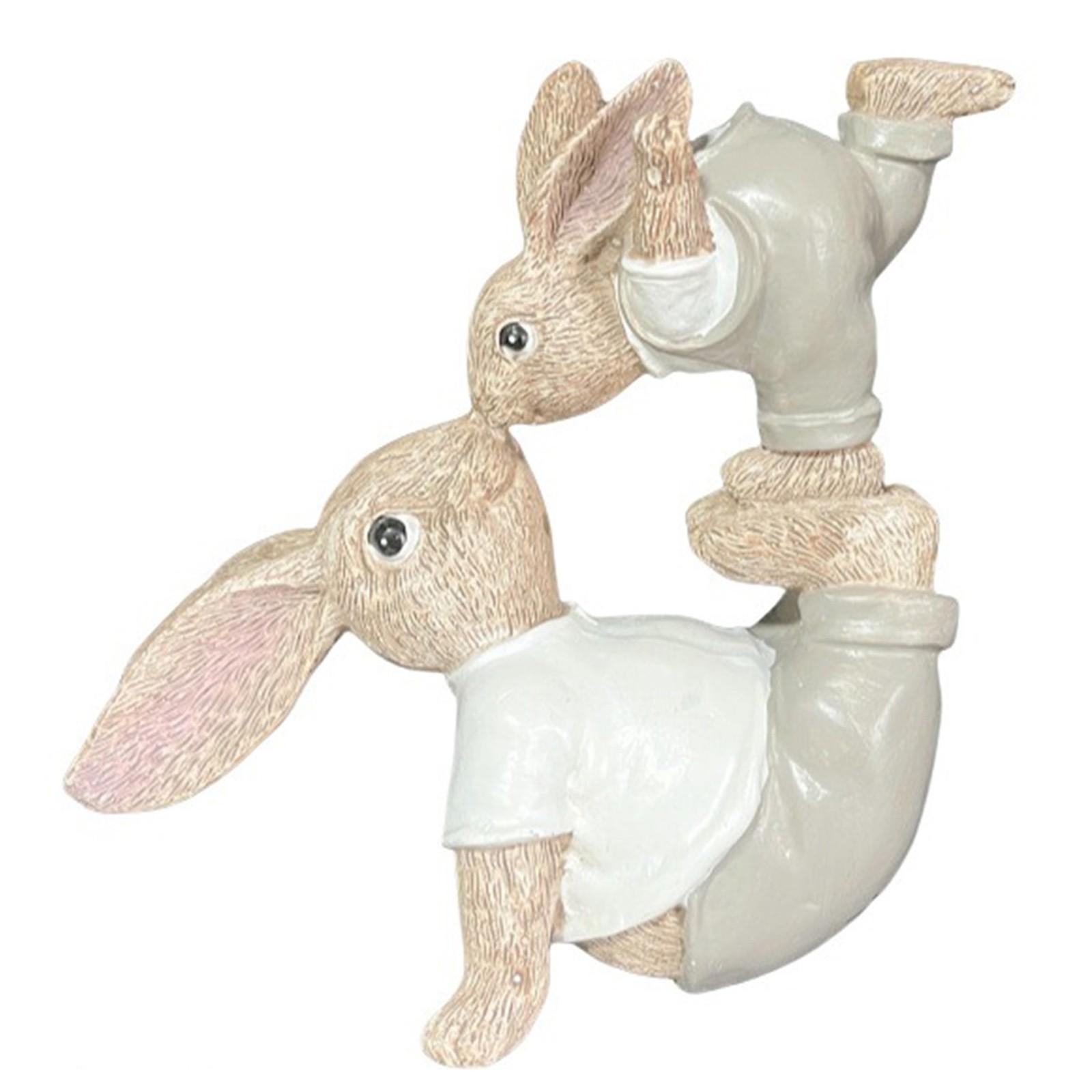 

Small Animal Ornaments Resin Crafts Desktop Garden Decoration Mother Father s Day Gift;Garden Decor Bunny Collectible Figurine Yard Decoration Outdoor One Size