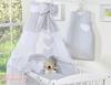 Baldacchino in Tulle- Cuoricini Grigi