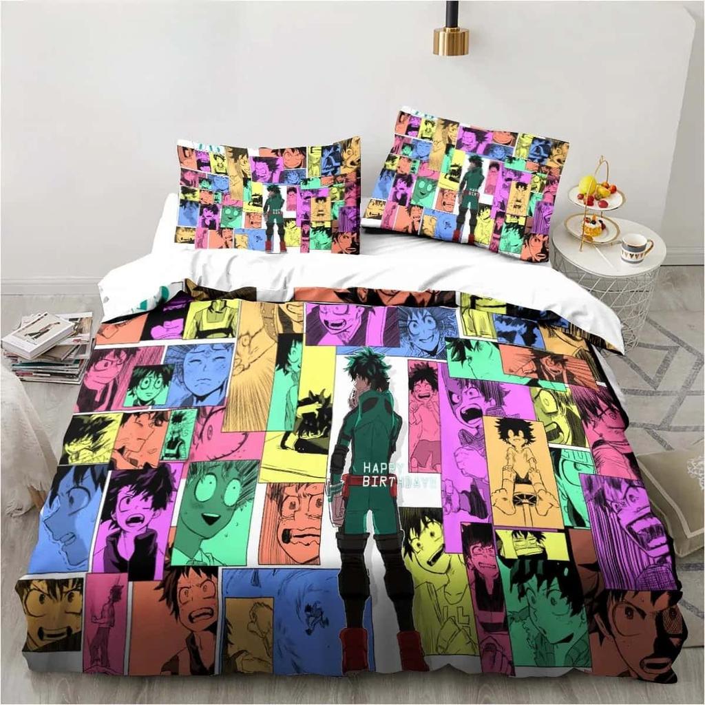3D Print Bedding Gift Anime My Hero Academia Bedding Collection Single Twin Full Queen King Size Bed Collection Adult Kid Bedroom Home Textile