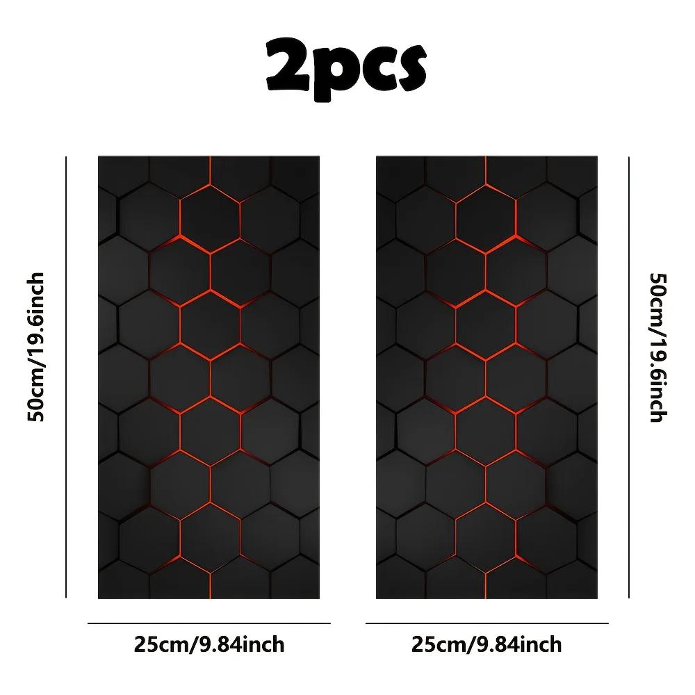 

2-piece sci-fi themed car B-pillar stickers - durable vinyl material, semi matte, easy to apply and waterproof